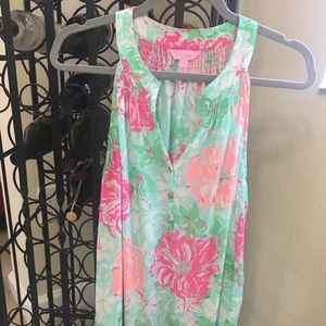 Poolside Green Bailey Beach Walk Sleeveless Silk